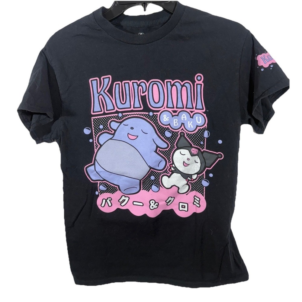 Kuromi And Baku Small Black‎ T-shirt